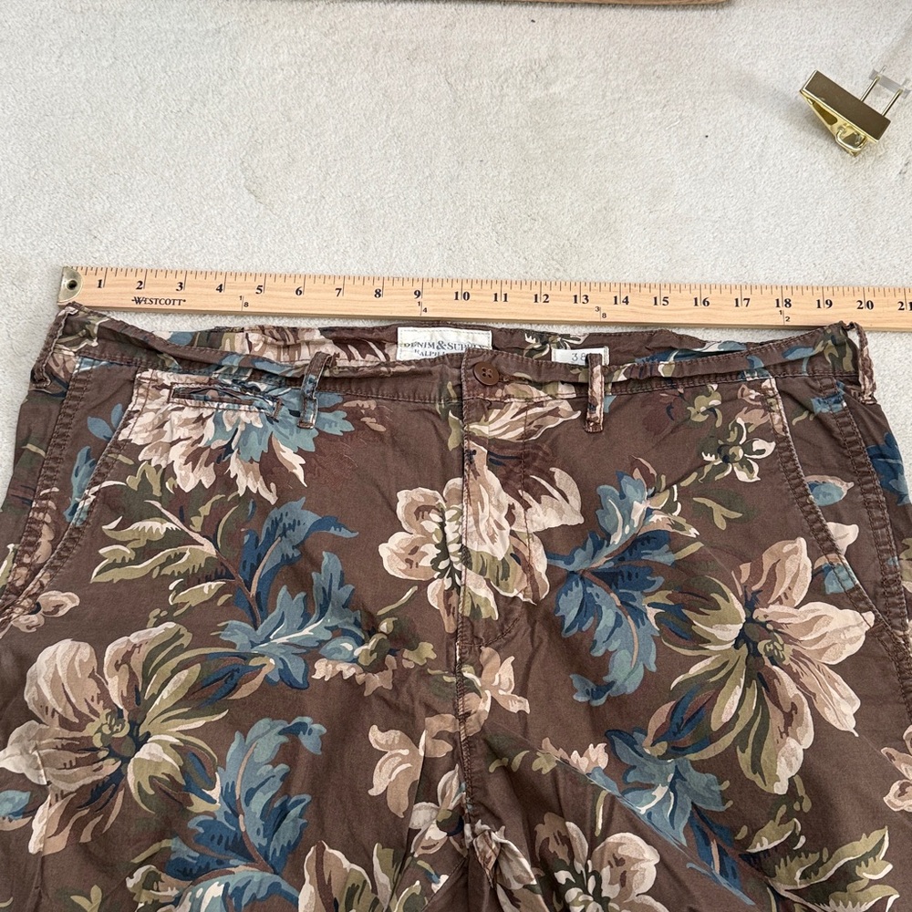 Denim & Supply Ralph Lauren Vintage Floral All Over Print Chino Shorts Size 38 - Picture 7 of 9